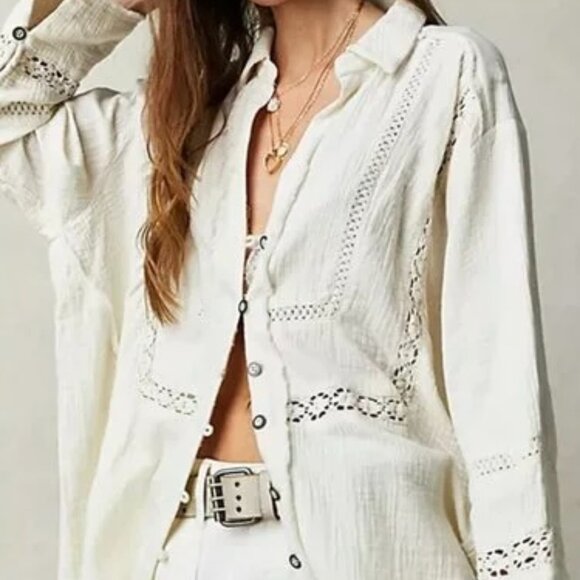 Free People Buttondown Shirt - Picture 1 of 16